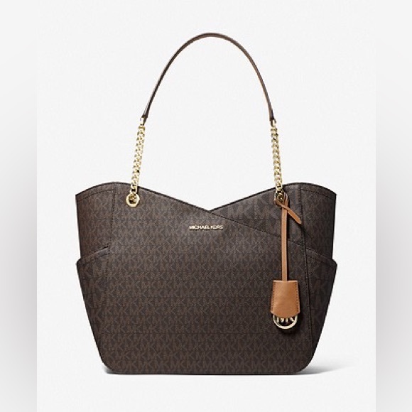 Michael Kors Jet Set Large Logo Shoulder Bag - Picture 1 of 3